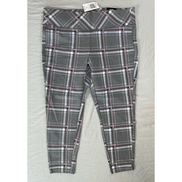 Torrid Slim Fit Tech Pixie Stretch Trouser Pants in Heather Plaid. Tag 1 (14-16) - Picture 1 of 7